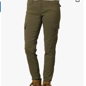 Prana Women’s Cargo Pants Size 2 Green Outdoor Hiking Utility Stretch Durable